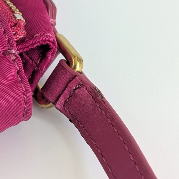 Marc x Marc Jacobs Mini Natasha Preppy Nylon Crossbody Leather Strap Pink Gold - Picture 10 of 14